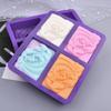 3D Wave Sea Wave Pattern Silicone Soap Mold DIY Square Relief Flower Soap Pattern Handmade Chocolate Cake Decoration Baking Tool