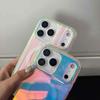 Laser gradual change colorful aurora matte imd mobile phone case for iPhone17Pro magnetic apple 16 protective case