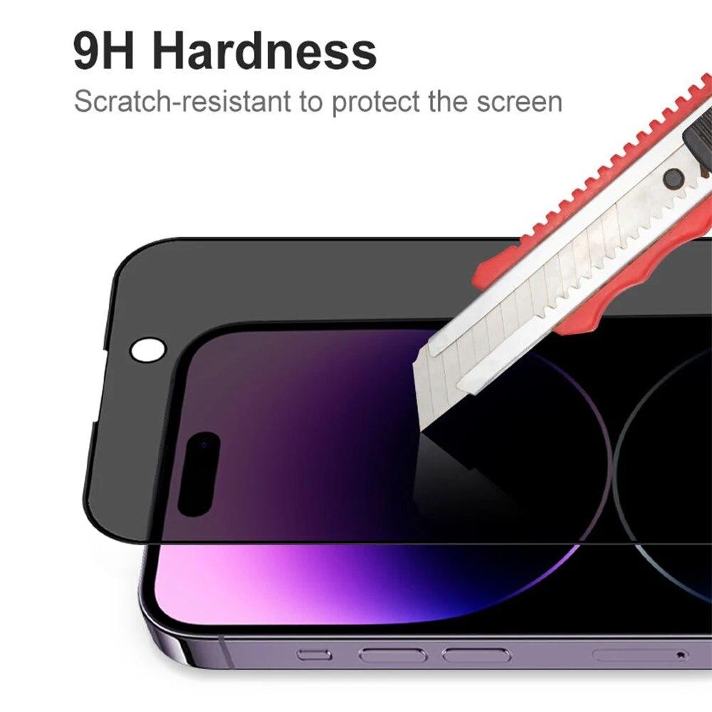 4PCS Anti-Spy Screen Protector For iPhone 15 14 13 12 11 XR X/XS 7/8 6 Pro Max Plus Privacy Glass