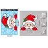 Kerst Blauwe Sneeuwman Raamstickers Kerstman Vogel Sneeuwvlok Eland Ornamenten Vrolijk Kerstfeest Gelukkig Nieuwjaar