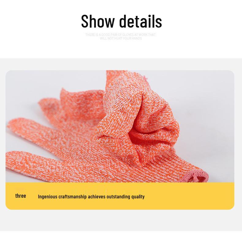 Level 5 Cut-Resistant HPPE Children's Gloves for Kitchen Safety, Multi-Color Options