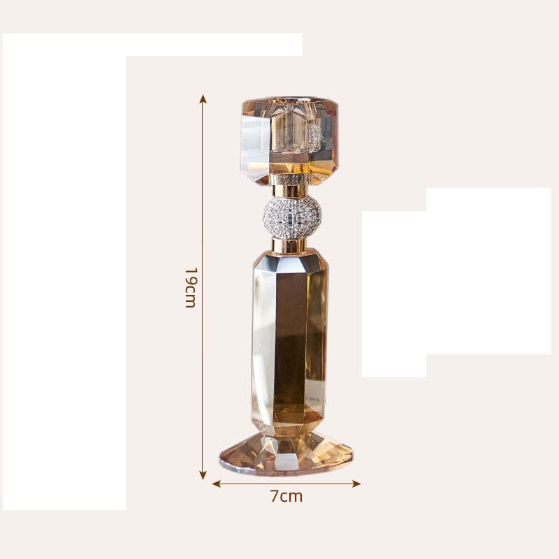 Прозрачный янтарный стеклянный подсвечник Креативный романтический подсвечник Настольное украшение Контейнер для аромавоска Домашний контейнер для ароматов