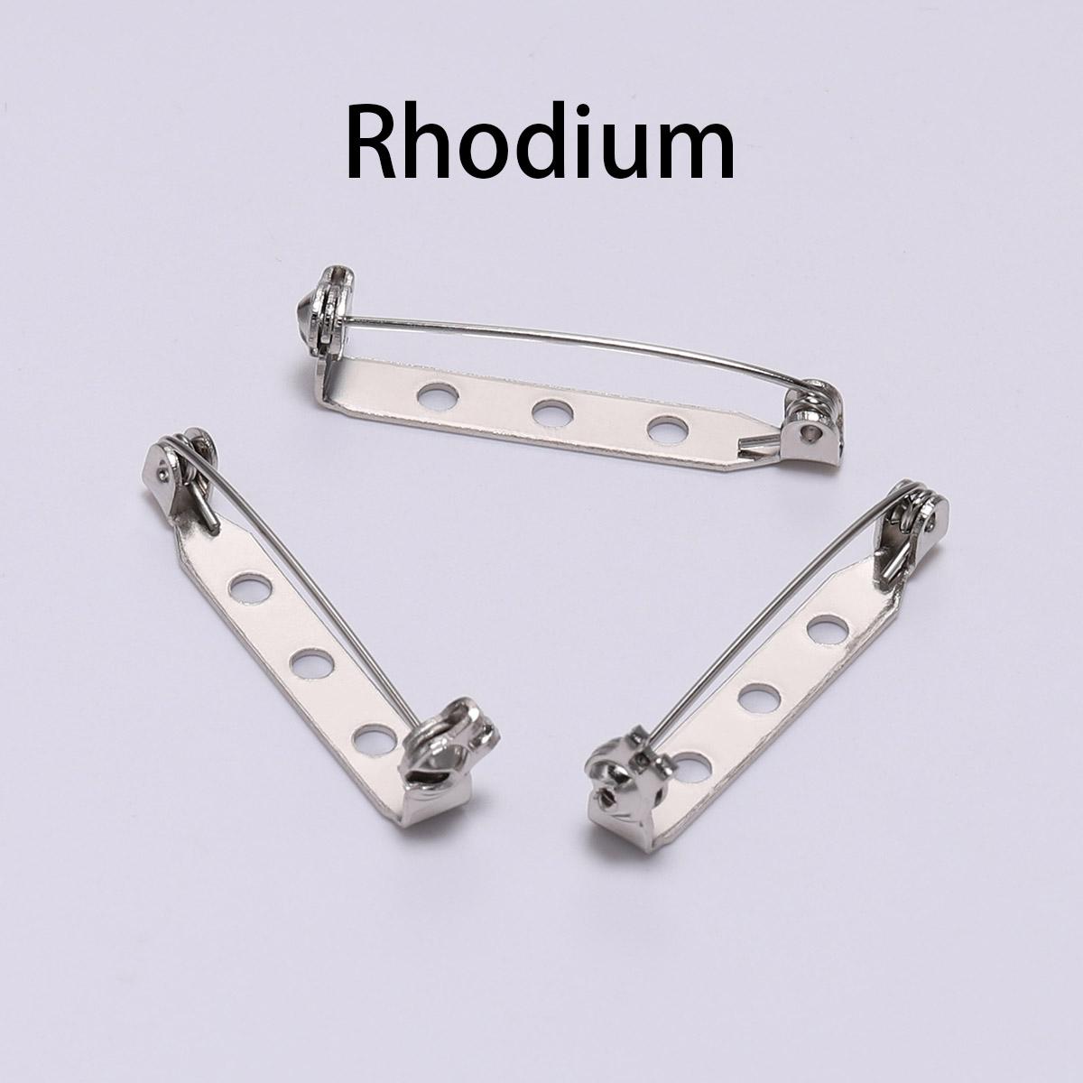 20-50 Stuks 20 25 32 38 Mm Broche Clip Basis Pin Leeg Veiligheidsslot Broche Pin Basis Badgehouder Voor Doe-het-zelf Sieraden Maken Benodigheden 20mm