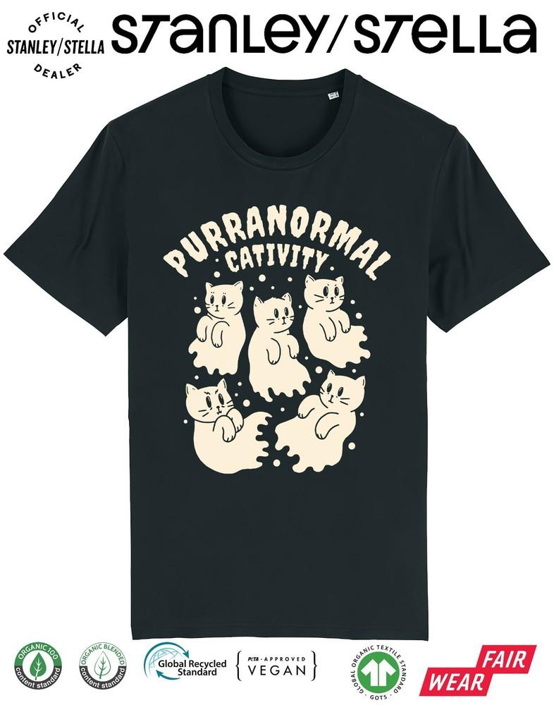 Purranormal Cativity Funny Cat T-Shirt Mens / Pet Gift Kitten Ghost