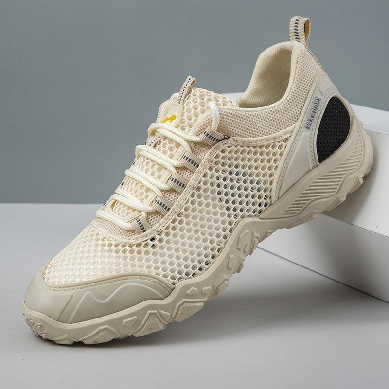 Shoes Men's Summer New Breathable Hollow Hole Shoes Outdoor Wading Shoes Large Size Men's Mesh Sneakers