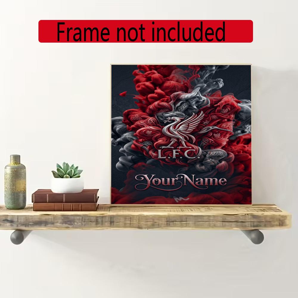 Liverpool Fc Customize Your Name Diamond Painting Round Diamond Rhinestones Mosaic Diamond Embroidery Wall Paintings Rhinestones Gift Frameless