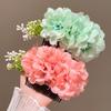 Sweet Flowers Hairpin Headwear Chignon Hair Clips Handmade Floral Hair Comb  Daily