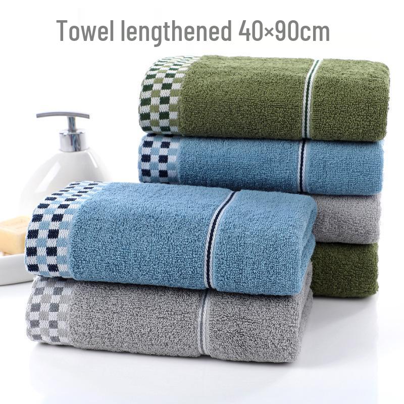 Besticktes Baumwollhandtuch 40×90 für Bad, Sport & Fitness – Langes, Schweißabsorbierendes Streifendesign