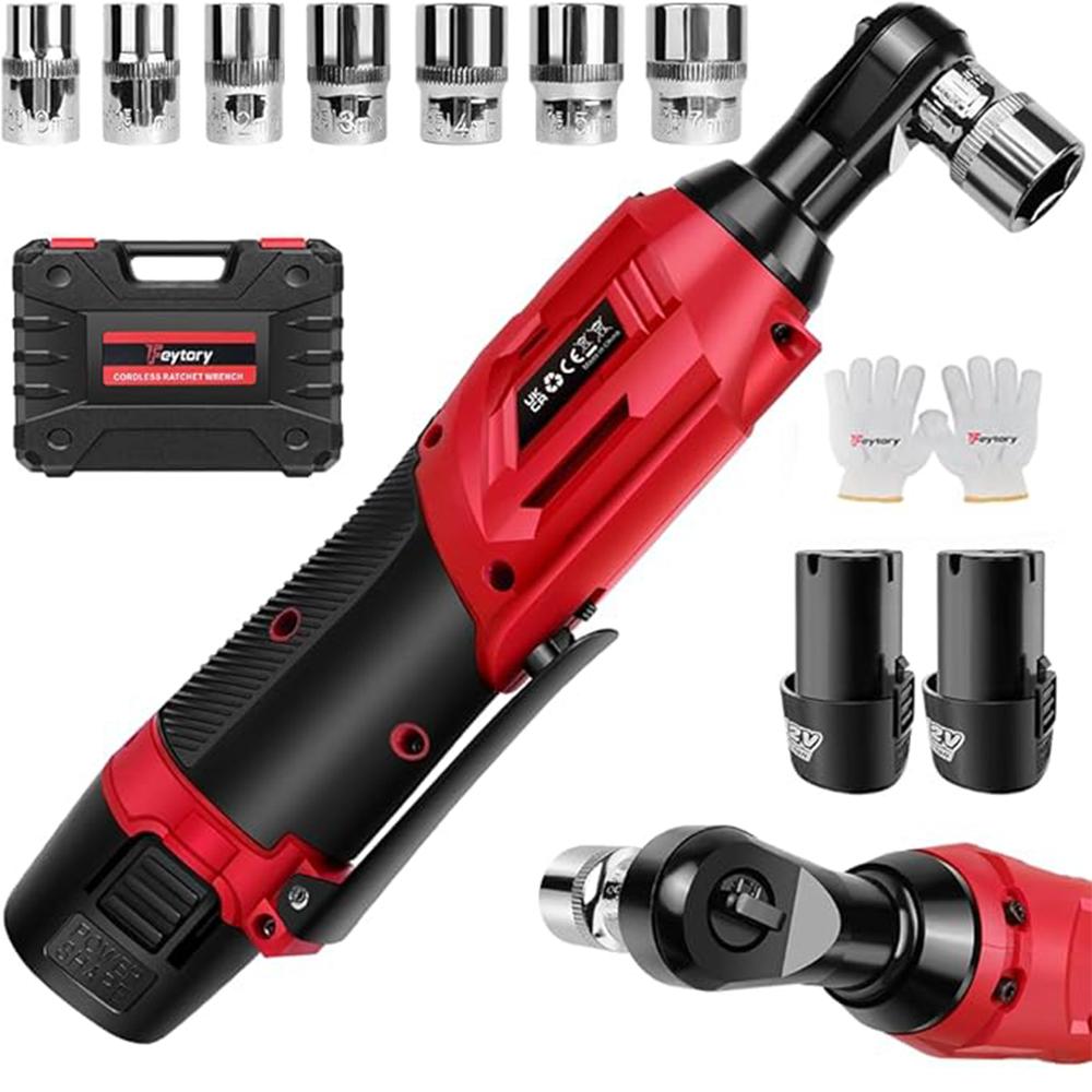 3/8 Extended Cordless Ratchet Wrench 12V Electric Ratchet Wrench,12V Power Ratchet Tool for Table, Bike, DIY