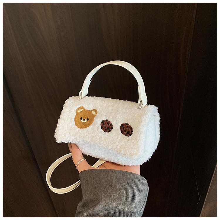 Dames Retro Plysj Crossbody Tote 2025 - Trendy Liten Håndveske for Jobb og Hverdagsklær