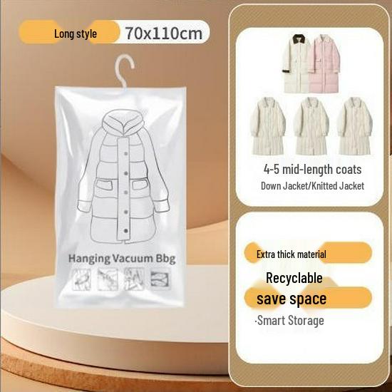 Giysiler ve Yorganlar için Kalınlaştırılmış Vakumlu Saklama Torbası
