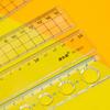 Multifunctional Transparent Ruler with Wave and Hole Design, 15cm & 20cm Scale, Ideal for Primary Students