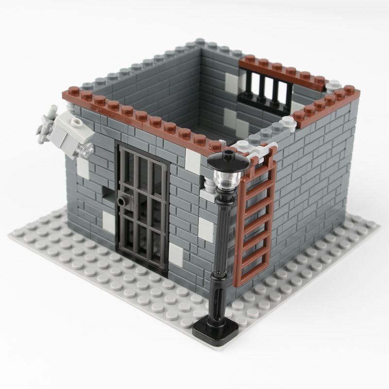 Non-Toxic Moc Military Battlefield Scenery Building Blocks - Tactical Gear Storage/Jail Base/Woodland Scene Diy Bricks Kit For Hobbyists