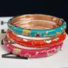 Traditional Chinese Cloisonne Bracelet Double Bangle Women's Hand Bracelet  Jewelry Gifts