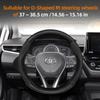 Nlzh6 For Toyota Carbon Fiber Texture Perforated Leather Steering Wheel Cover Chr Yaris Auris Corolla Rav4 Land Cruiser Prado Hilux