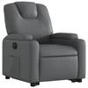 Electric Recliner Chair with Rising Function Gray Faux Leather