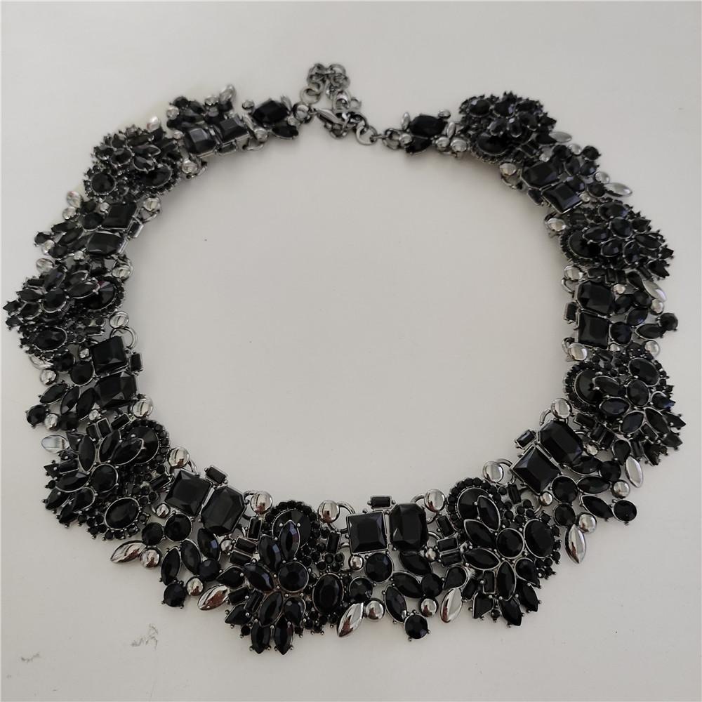 2026 New Fashion Crystal Rhinestones Large Collar Choker Necklace Earrings Women Jewelry Sets Indian Statement Wedding Necklace