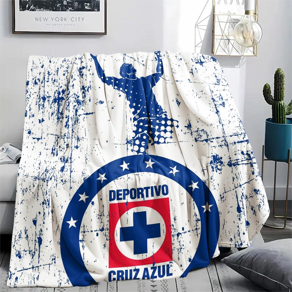 Cruz Azul Fußballmannschaft, Muster Flanelldecke, Hohe Qualität, Bequem für alle Jahreszeiten, Heimdekoration, Wärme und Komfort, Perfekt für Geschenke.