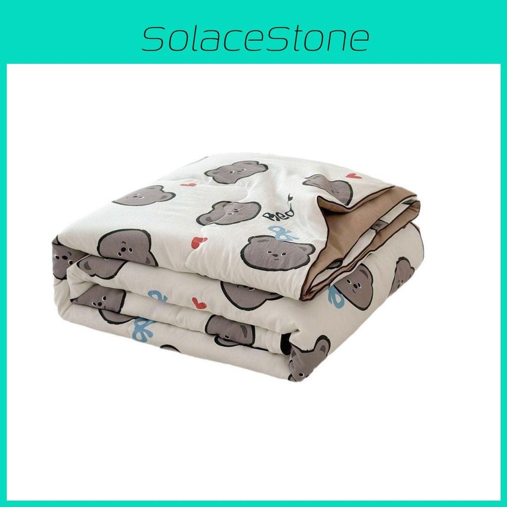 Tulip Bear Dog Rabbit Strawberry Fruit Pattern Printed Air Conditioner Quilt