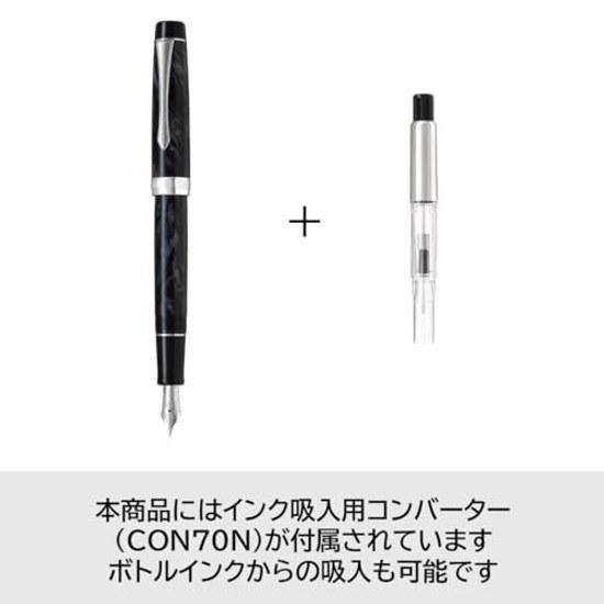 PILOT Füllfederhalter Custom Heritage SE F Fein (Dünn) Marmor Blau Schwarz FKVH3MRMALF Feder 14K