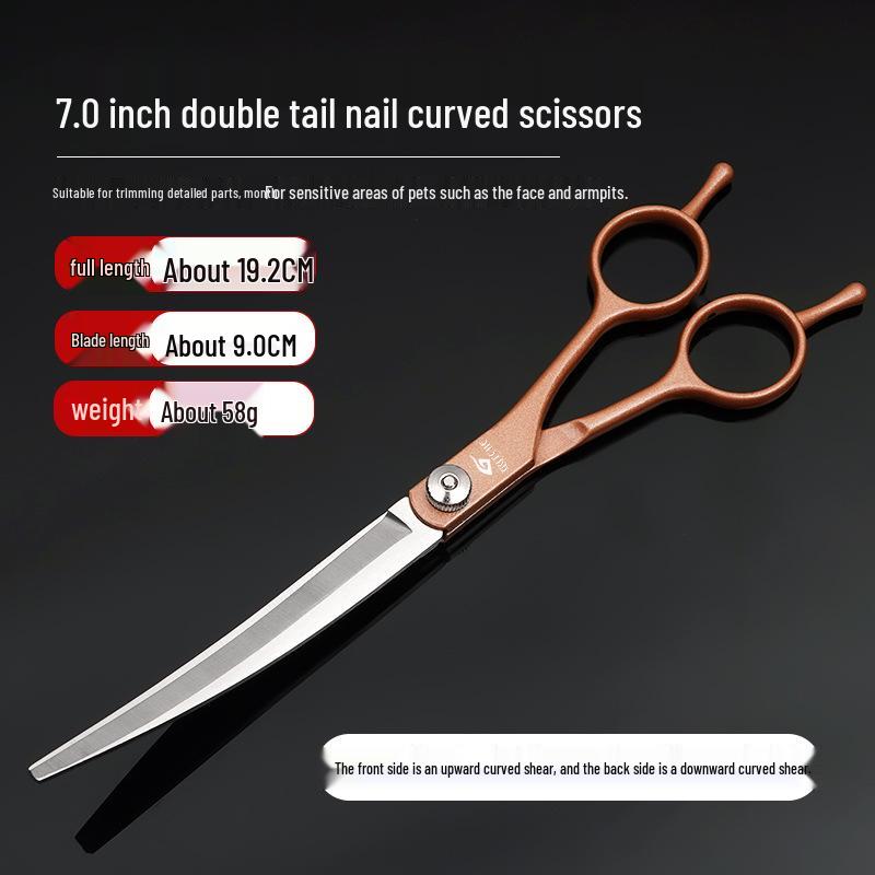 7-inch Curved Pet Grooming Scissors Set for Dogs – Popular Trimming Tools Collection