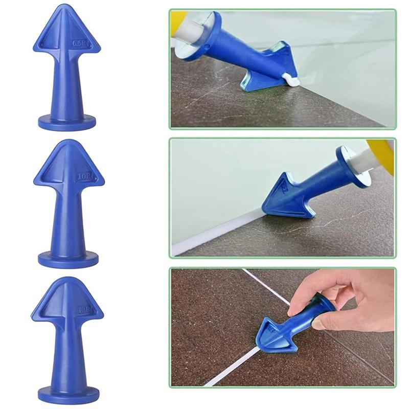 3PCS Caulking Nozzle Applicator,Silicone Caulking Tools Kit(6.5R, 10R, 13R) Reusable Finisher Adapter,Sealant Nozzle,Caulk Saver