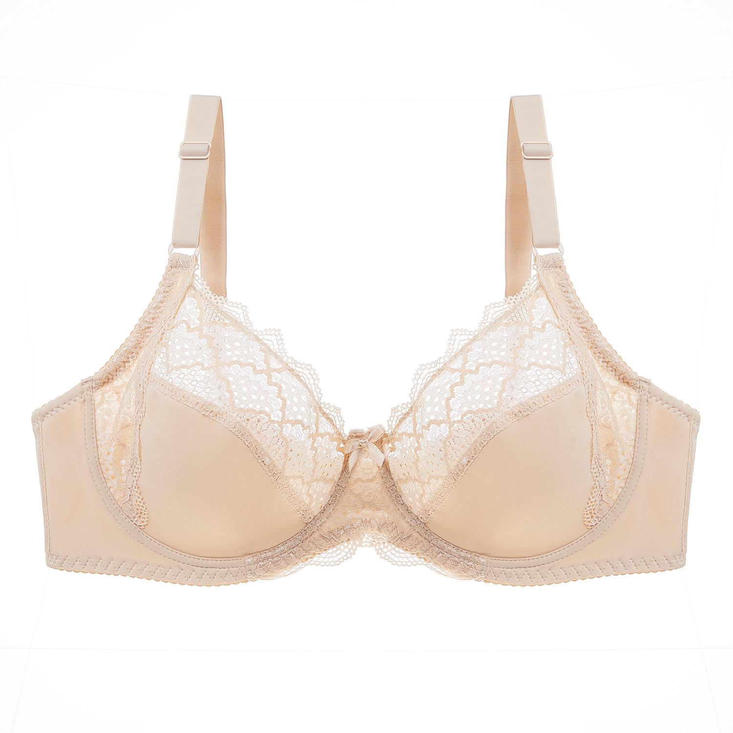 

CD плюс размер женский бюстгальтер без косточек ультратонкий бюстгальтер из чистого хлопка ажурное нижнее белье сексуальное кружево плюс размер 110E бежевый