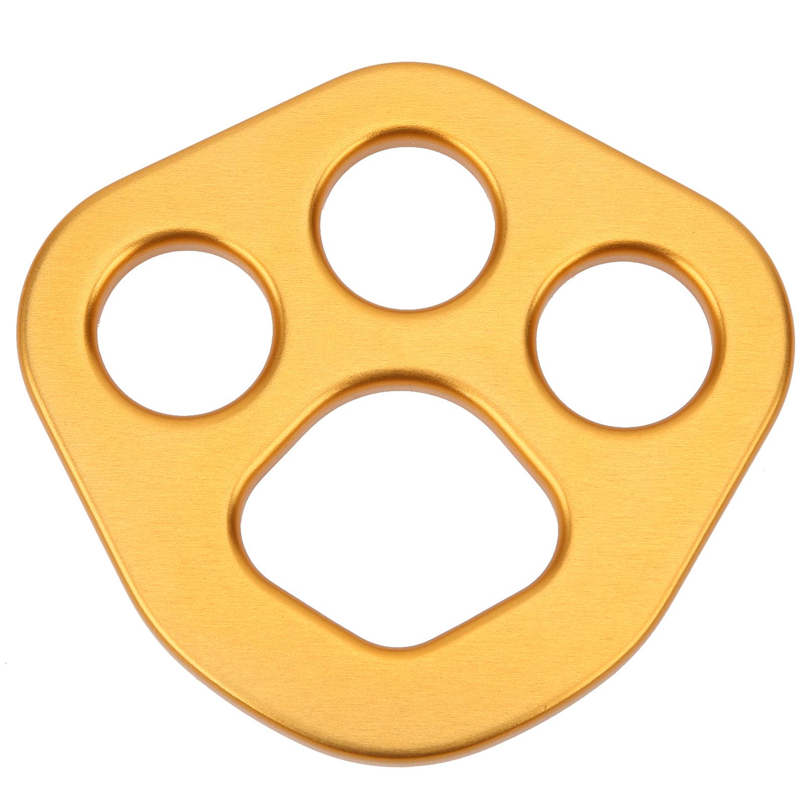30KN 4 Holes Rigging Plate Rope Bearing Anchors Points Connector Climbing Gear Tools золотой