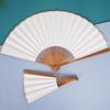 Antique-Style Chinese Bamboo Xuan Paper Fan for Dance & Ads