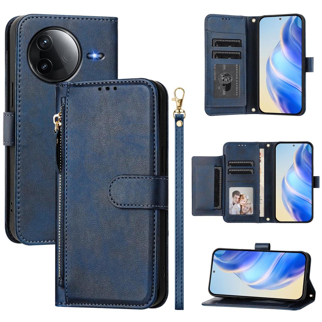 For Xiaomi Poco F7 Ultra 5G /F7 Pro 5G/ Redmi K80 Pro 5G/K80 5G Case Zipper Pocket Multiple Card Slots Leather Phone Cover