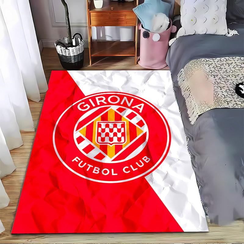 Girona Futbol Club Logo Carpet suitable as a non-slip mat for the living room or bedroom sofa