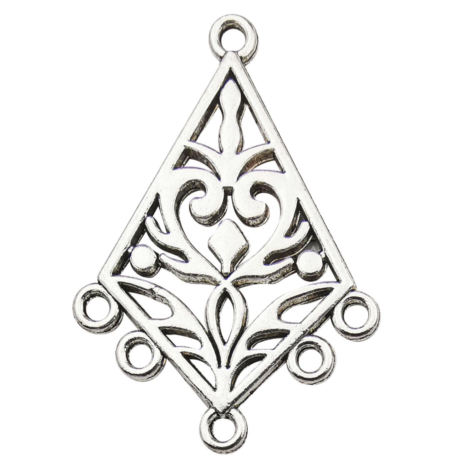 

Богемные серьги-капли воды в форме сердца с двумя отверстиями, этнические, из сплава