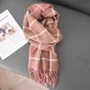 Scarf Women's Autumn and Winter Scarf Student Japanese Thick Trendy Ins Korean Version Versatile Double Sided Line Cute Girl Scarf