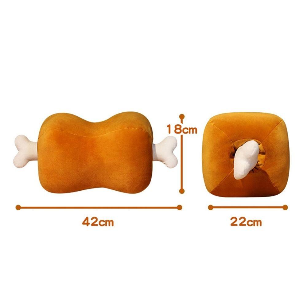 42cm Simulation Meat Bone Pillow Soft Washable Lifelike Meat Bone Pillow Hypoallergenic Cartoon Design Dual-use Pillow