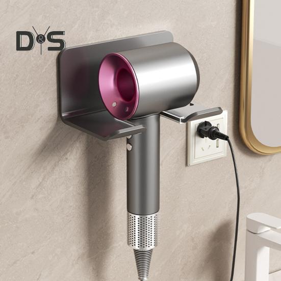 Uchwyt na suszarkę do włosów, ścienny stojak do przechowywania prostownicy do włosów, łatwy montaż, organizer łazienkowy, wieszak druciany do uporządkowanego przechowywania