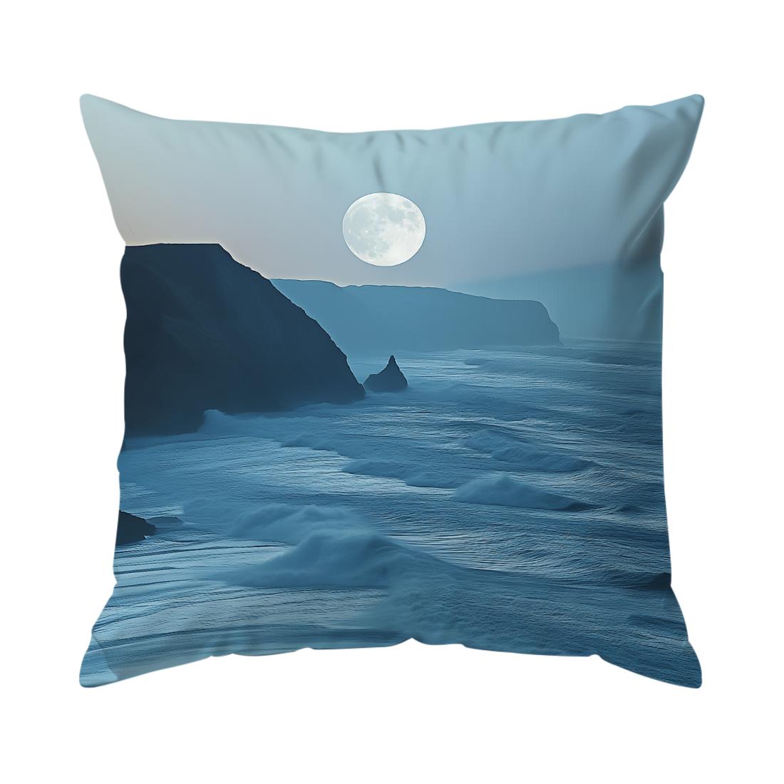 Pcs Ocean Theme Singlesided Printed Pillowcase Cushion Coversuitable For Living Roombedroomcar Decoration 40x40cm 16x16in
