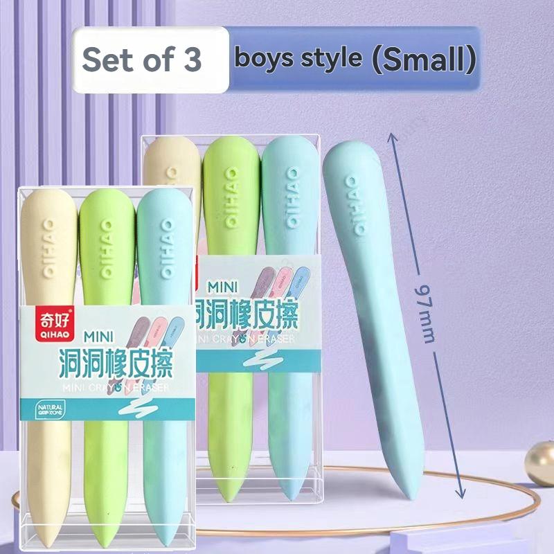 3/6 PCS Hole Eraser for Primary School Students No Dregs No Crumbs Clean Eraser Pen Image Skin Oversize Art Pose cute stationery