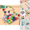 Wooden Mushroom Pegboard Puzzle For Kids Creative Learning Game For Preschool Kids
