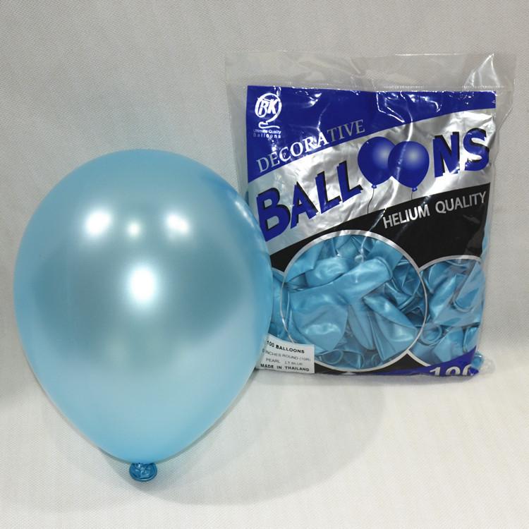10-Inch Thai BK Pearl Round Balloons for Weddings & Birthdays