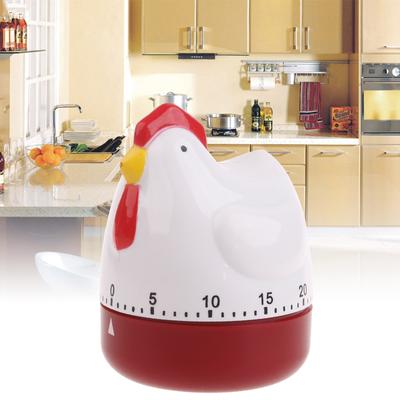 Cute Hen Shape Kitchen Cooking Timer Mechanical Countdown Clock Alarm Reminder F