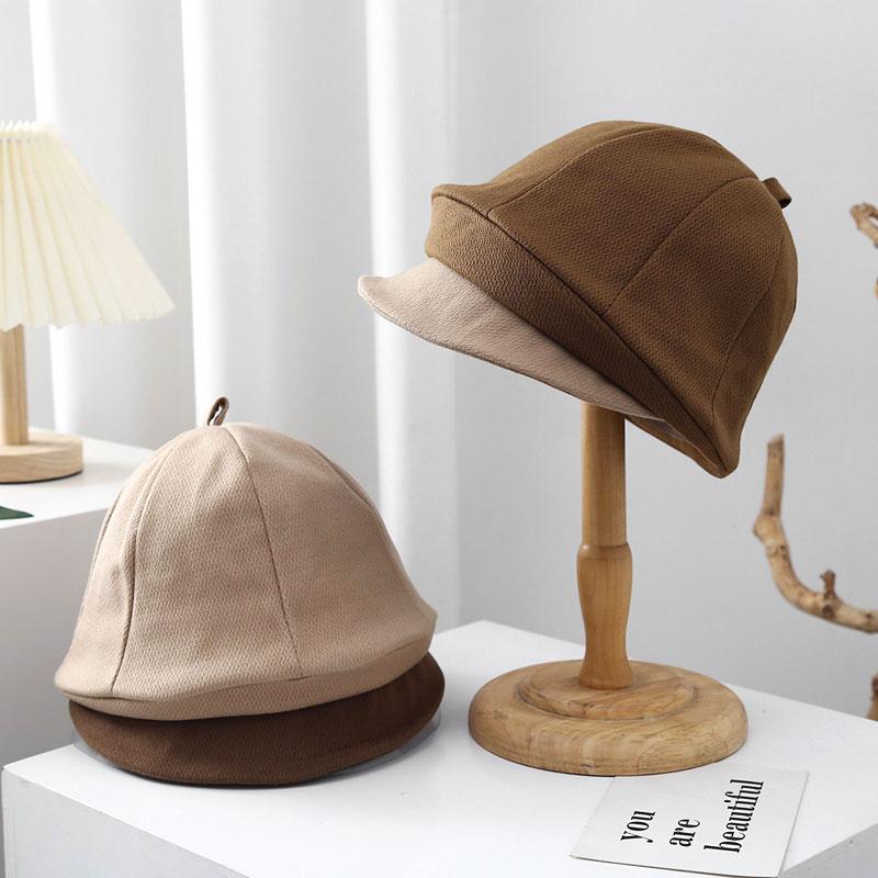 Retro casual versatile deep top painter hat women's autumn and winter fashion newsboy hat literary fisherman hat