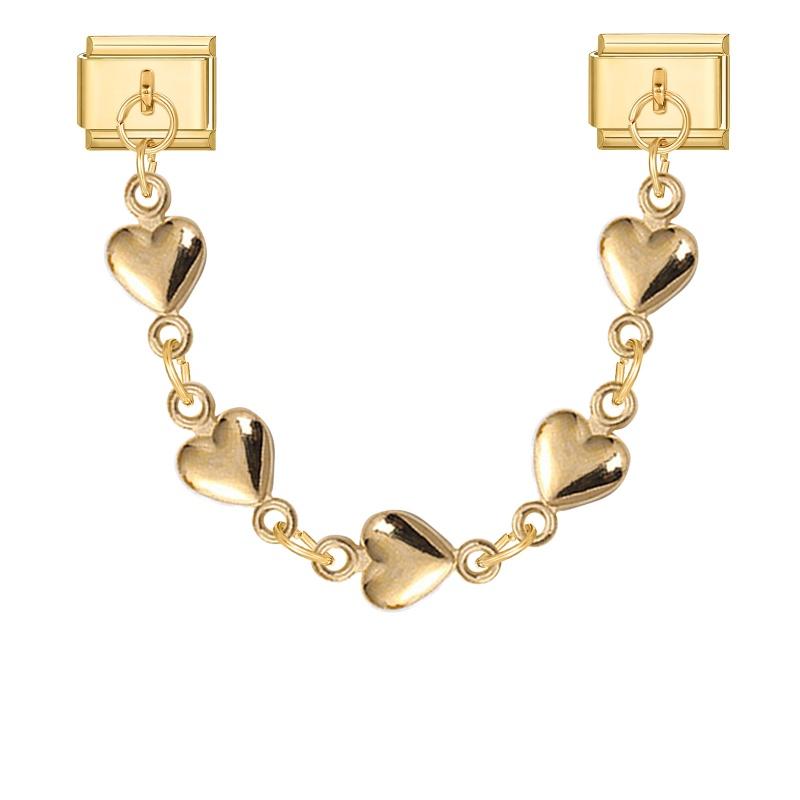 Zircon Bow Knot Moon Butterfly Star Cat Paw Tassel Chain Italian Charm Links Fit 9mm Stainless Steel Bracelet Women DIY Making