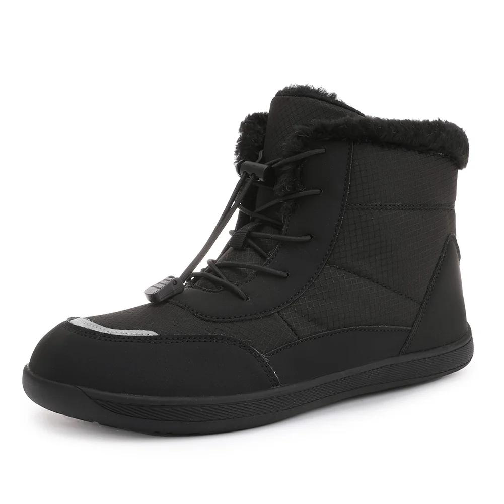 Women's Winter Snow Boots Fur Lined Barefoot Boots Wide Toe Box Ankle Booties Walking Boots Outdoor