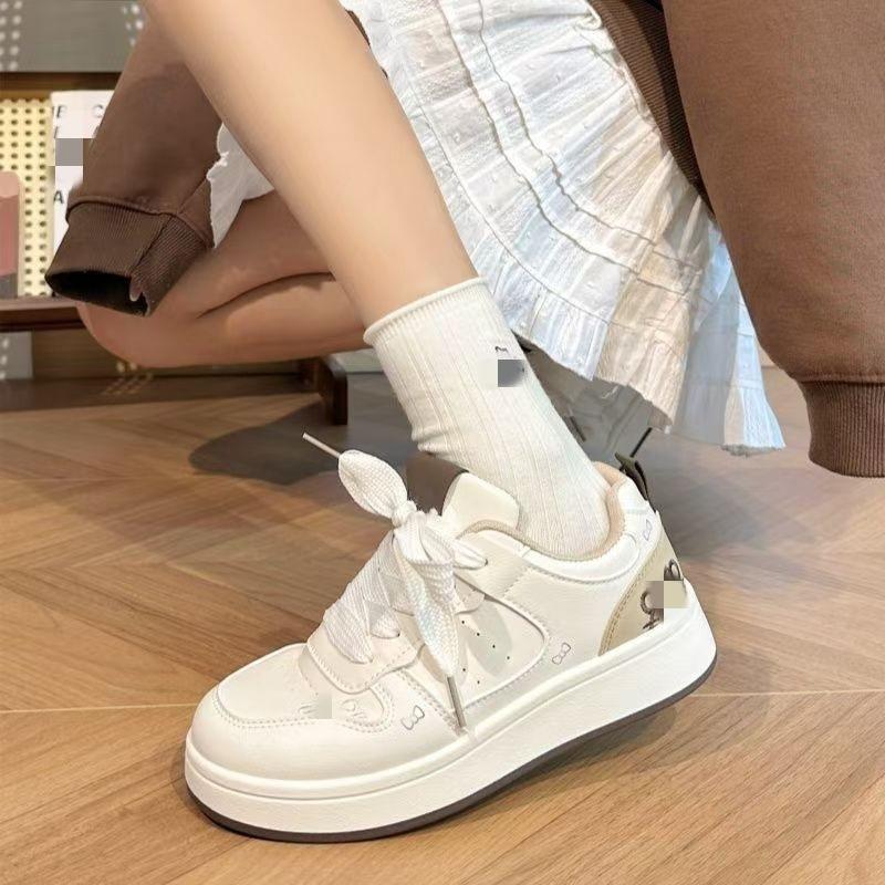 Internet Celebrity Women's Shoes Cute Kitten Platform White Shoes Children 2025 Autumn Explosion Ins Tide Student Casual Board Shoes