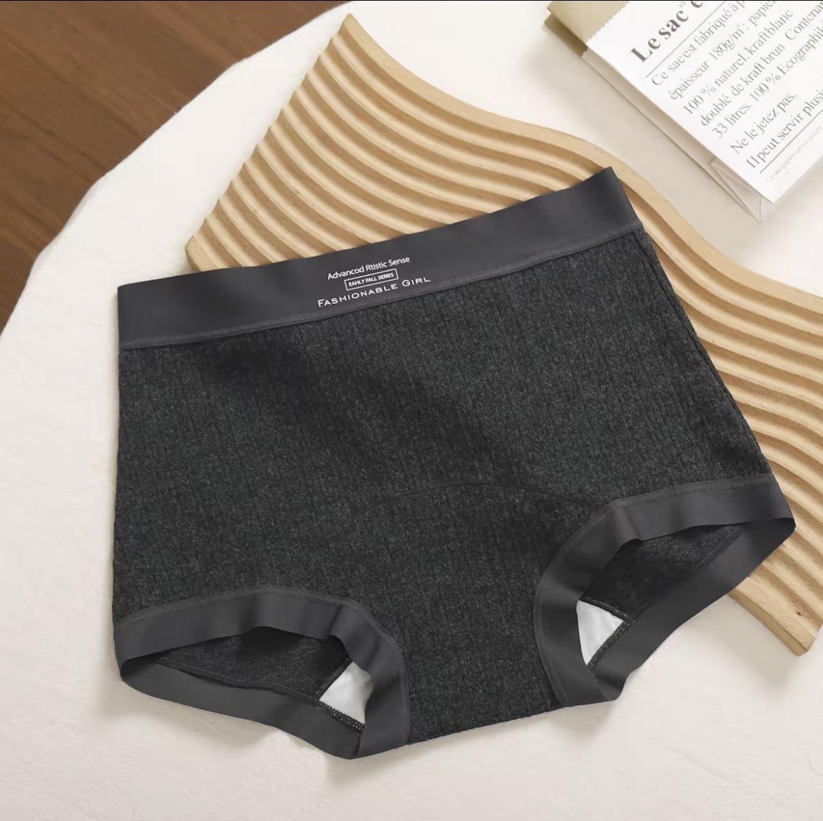 

Серые женские бесшовные боксеры с завышенной талией - Хлопок и шелк тутового дерева, Антибактериальные, Большой размер, Удлиненная ластовица L (80-105 jin) черный серый