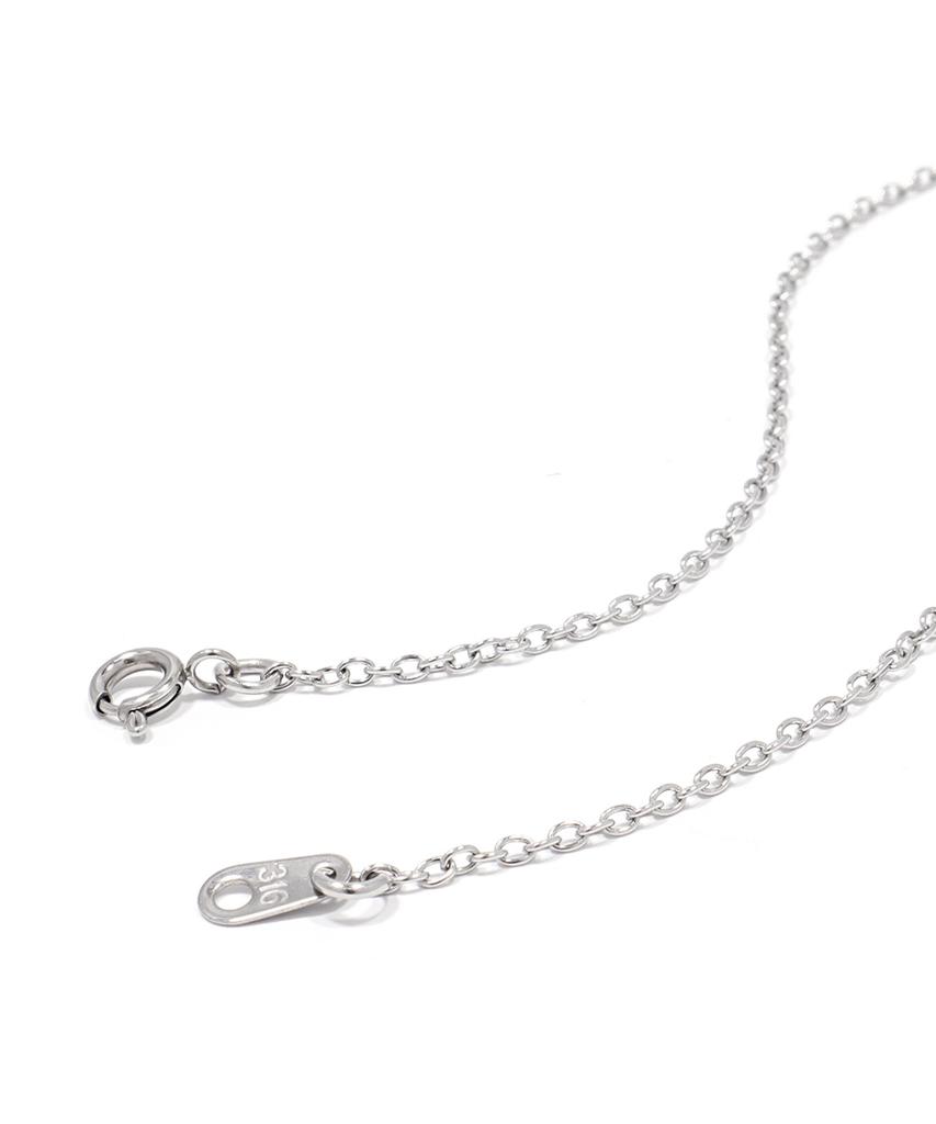 Jbans Classic A Minimal Hexa Pendant 04 Ring Chain Necklace (C2601-An1035_Sv)