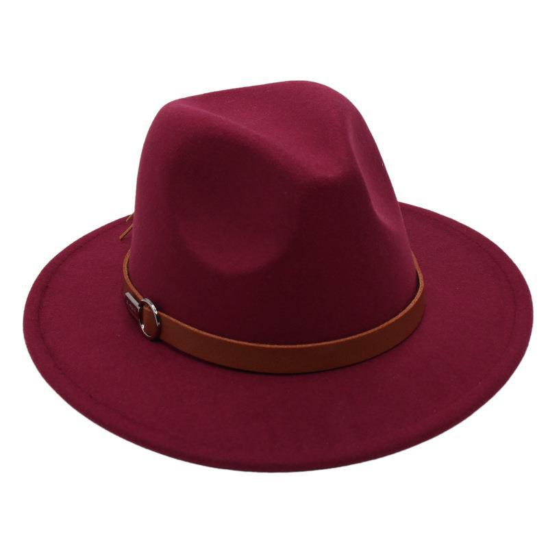 S New Retro British Top Hatsmall Belt Felt Hat Autumn And Winter European And American Jazz Hat Ins Style