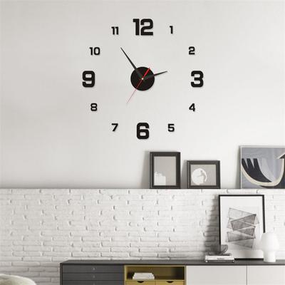 Creative Nordic Simple Digital Clock Diy Silent Wall Clock Study Living Room Wall Sticker Clock