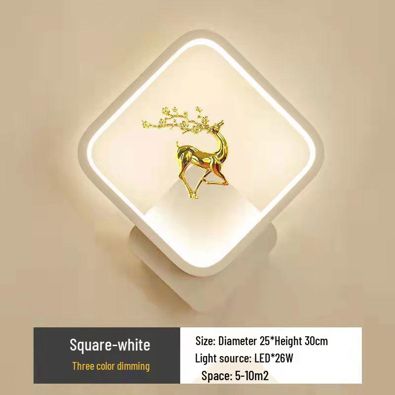 Nordic Deer Head Wall Lamp: Modern Minimalist Light for Bedroom, Corridor, Stair, or Living Room