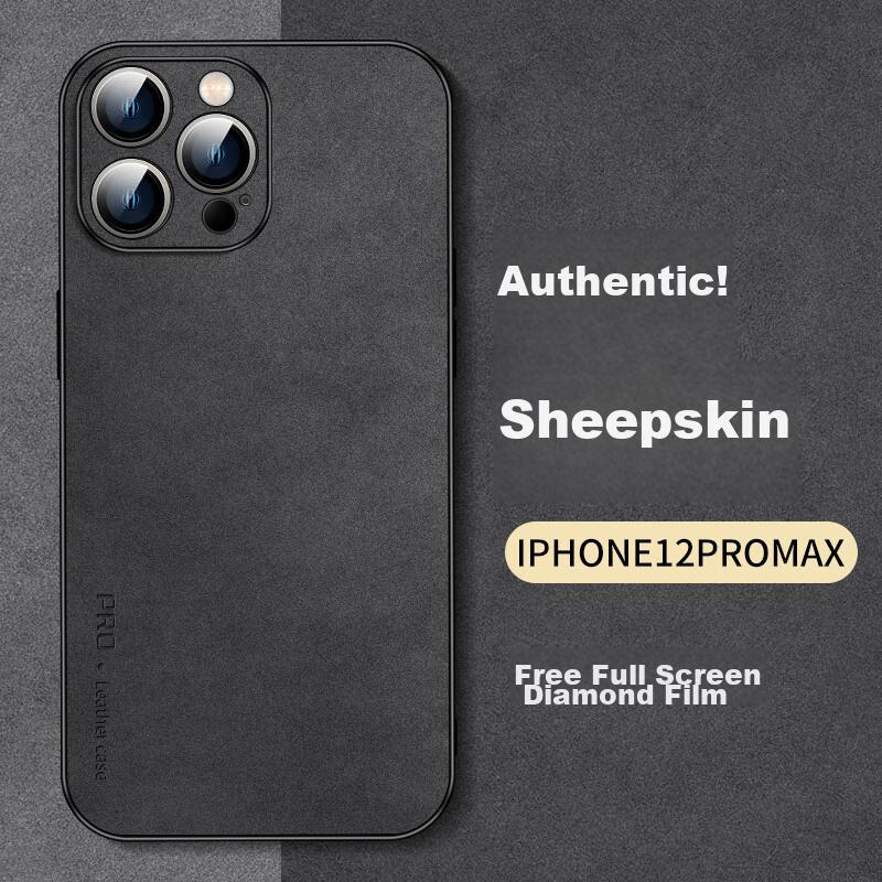 IPhone 12 Pro Max Case, Apple 12 Pro Max Protective Cover, Shockproof Camera Full Protection Soft, Simple Luxury Outer Casen, Black